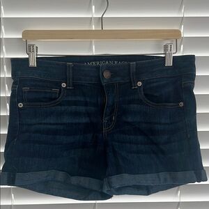 American Eagle Outfitters Blue Jean Shorts Classic Cuffed Design